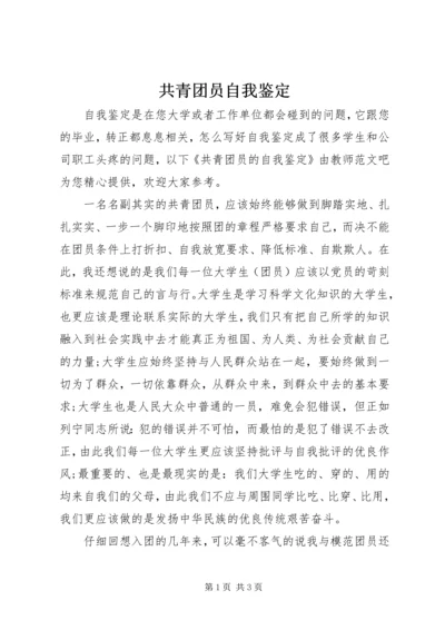 共青团员自我鉴定 (10).docx
