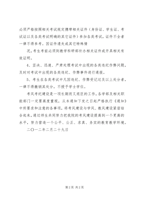 关于加强高校考风考纪建设的几点思考.docx
