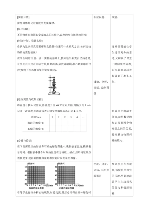 【人教2024版八上物理精彩课堂（素材+教案+学案）】3.2 熔化和凝固