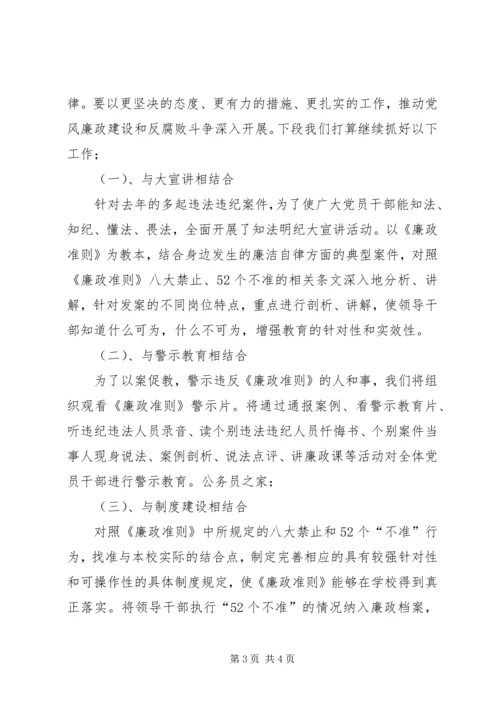 小学廉政准则自查报告 (2).docx