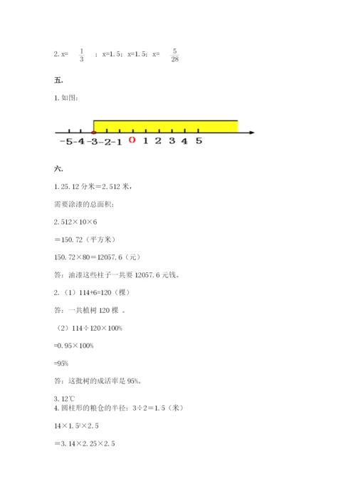 人教版六年级数学小升初试卷附完整答案（有一套）.docx