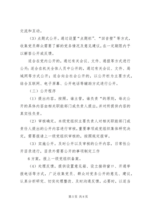 闫什镇党的基层组织党务公开实施方案.docx