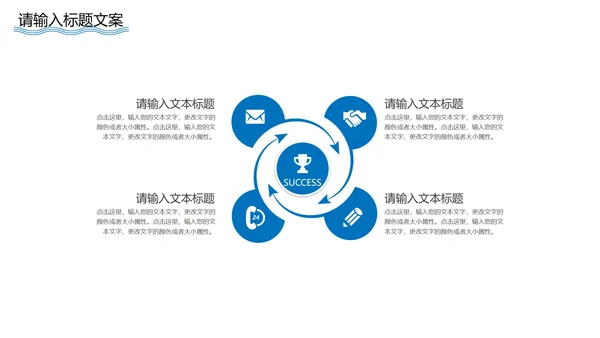 蓝色极简风企业宣传PPT模板