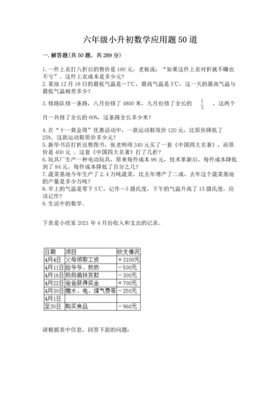 六年级小升初数学应用题50道含答案【典型题】.docx