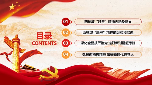 新时代学习弘扬西柏坡精神赶考精神PPT