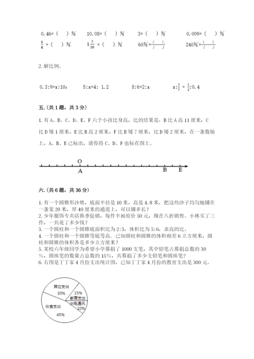 北京版数学小升初模拟试卷附答案（轻巧夺冠）.docx