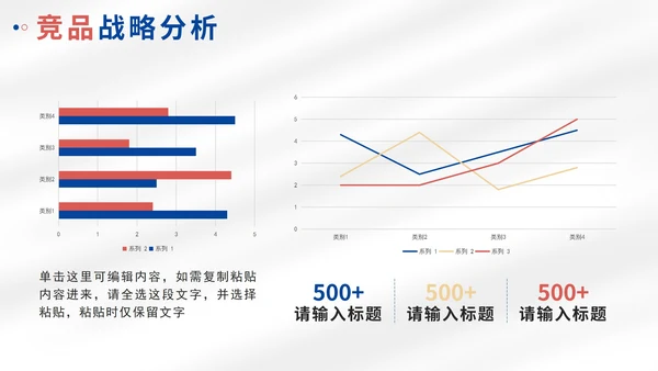 蓝色几何简约竞品分析工作报告PPT模板