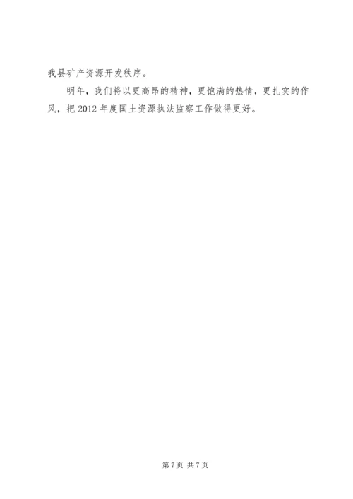 国土系统执法情况报告.docx