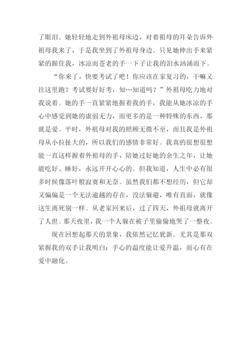 手心的温度作文800字.docx