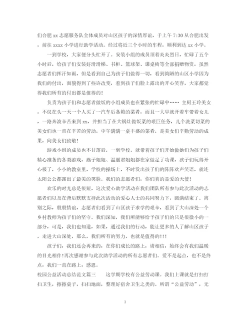 精编之校园公益活动总结范文.docx