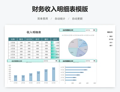 财务收入明细表模版