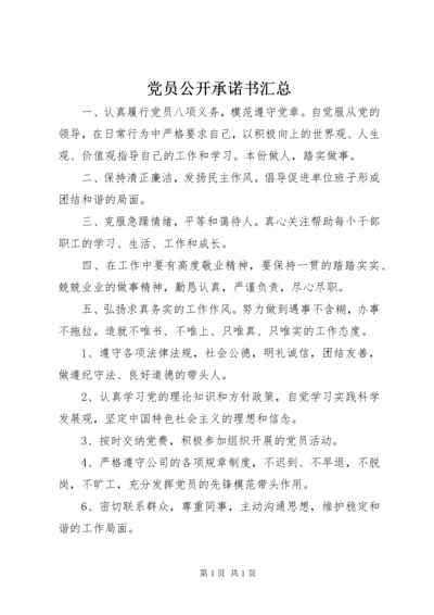 党员公开承诺书汇总 (4).docx