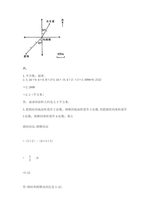 小学毕业班数学检测卷及完整答案（必刷）.docx