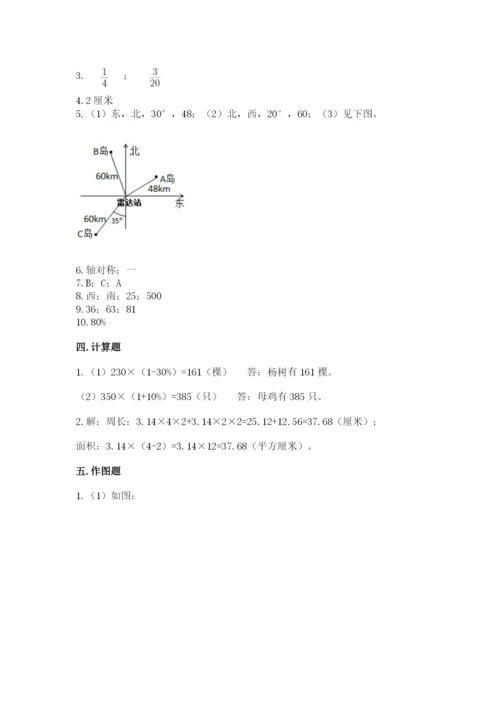 2022六年级上册数学期末考试试卷及答案解析.docx