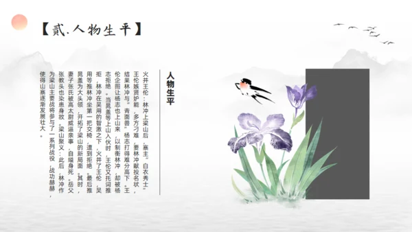 林冲人物简介通用PPT模板