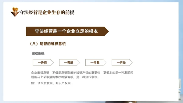 蓝色简约切换式诚信为本信誉为重企业诚信经营培训PPT