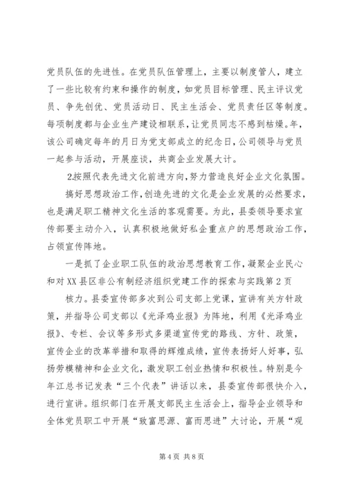 对XX县区非公有制经济组织党建工作的探索与实践 (2).docx