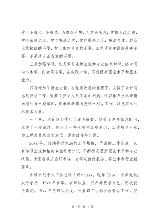 乡镇水利个人工作总结3篇.docx