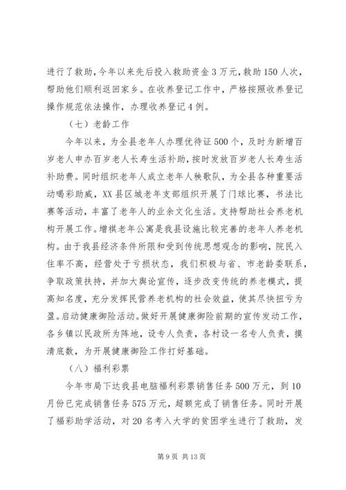 民政局工作总结暨年工作安排.docx