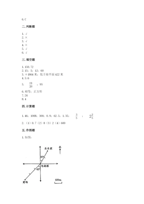 人教版六年级下册数学期末测试卷及完整答案【有一套】.docx