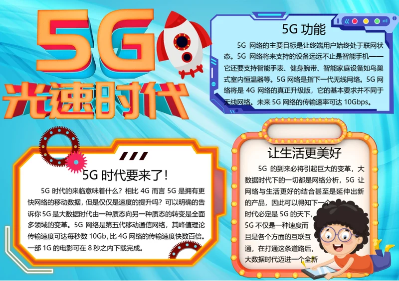 5G时代word小报