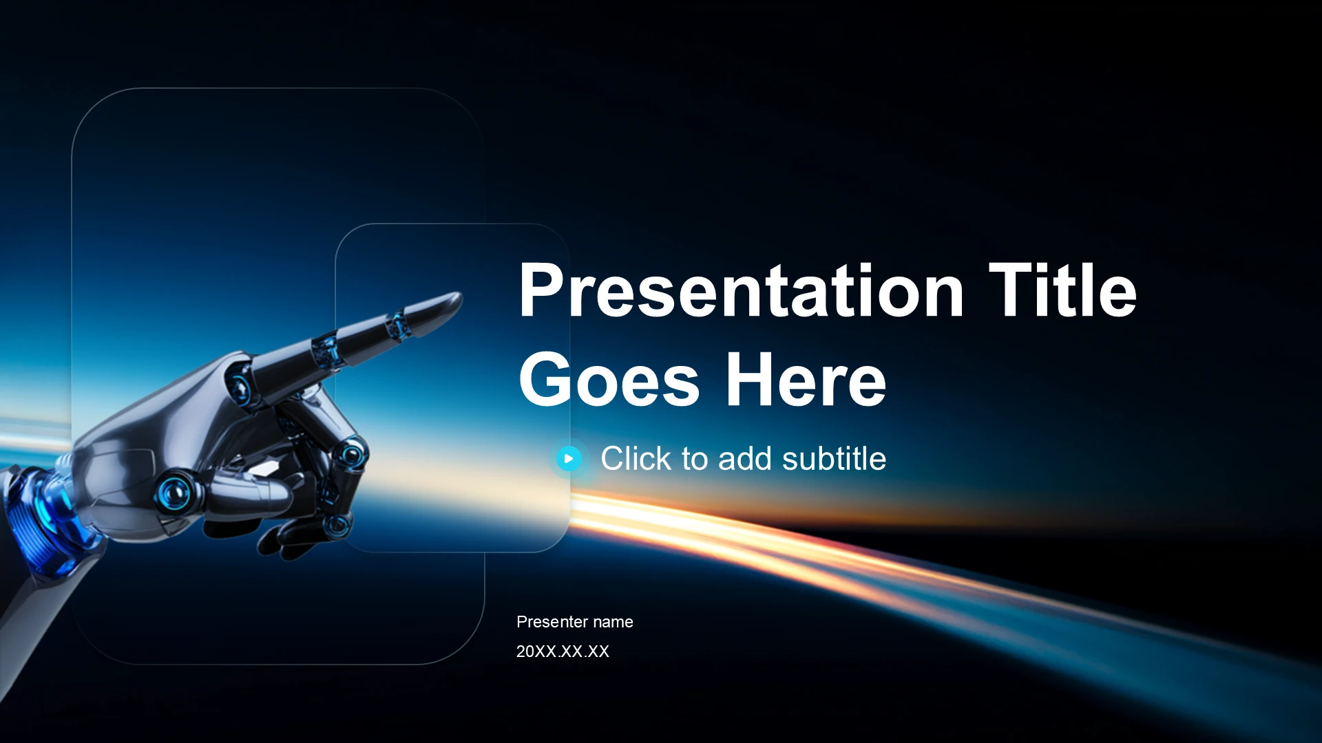 蓝色科技风教育培训PPT主题