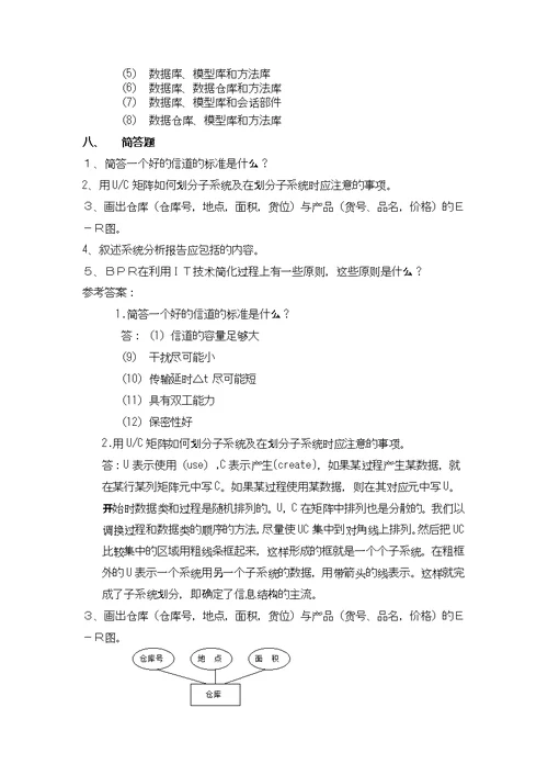 山东大学管理信息系统模拟题