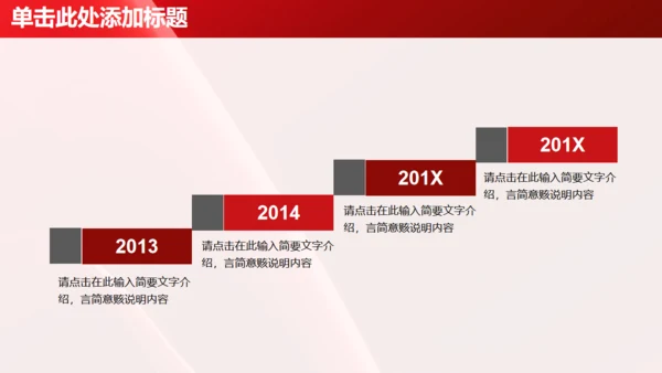 红色简约大气商务工作总结汇报通用PPT模板