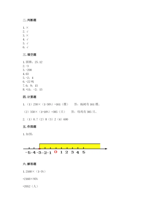 雅安市六年级下册数学期末测试卷精选.docx