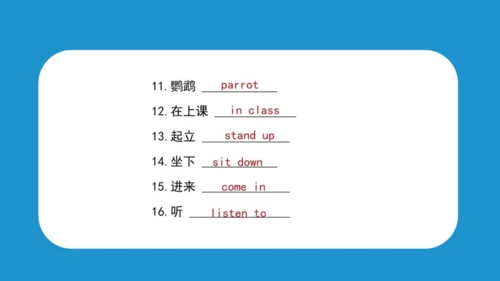 Unit 1 In class(复习课件)-2023-2024学年三年级英语下学期期中核心考点集训