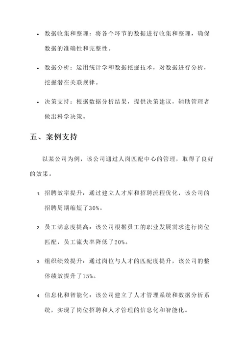 人岗匹配中心管理方案