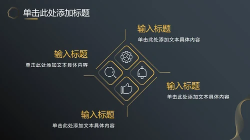 黑金商务汇报总结PPT模板