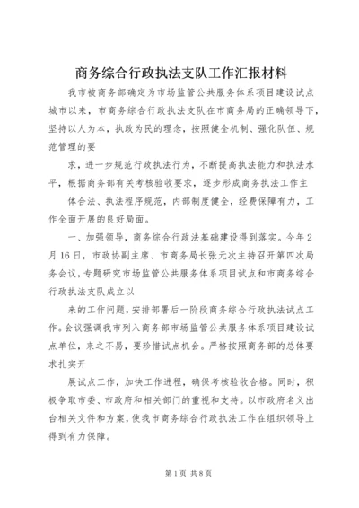 商务综合行政执法支队工作汇报材料 (6).docx