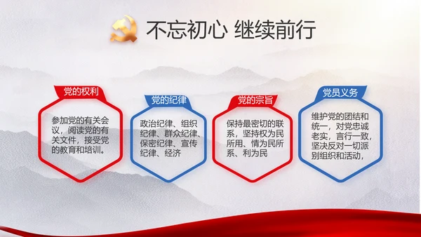 奋进新时代七一讲话ppt党课
