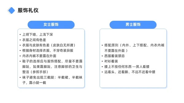 蓝色商务简约职场礼仪之销售礼仪培训PPT模板