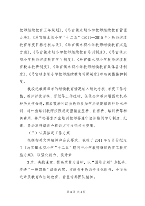 市二中继续教育汇报材料.docx