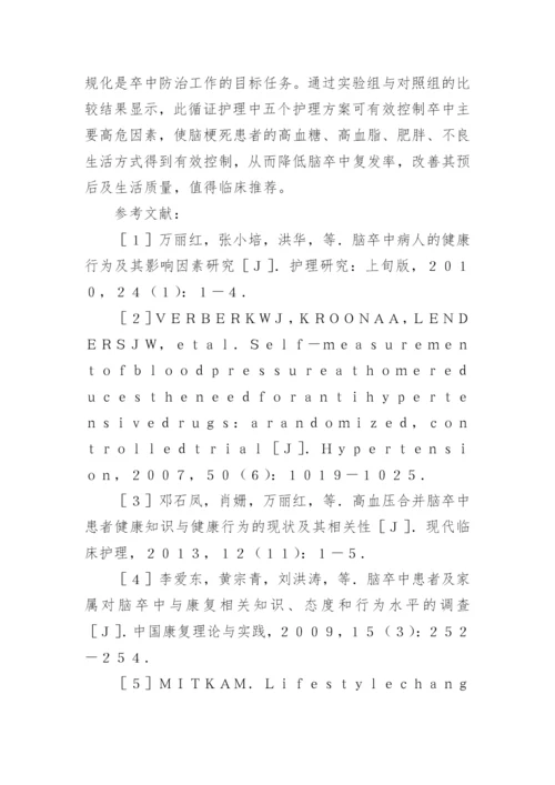 循证护理对高血压脑梗死预后的影响分析论文.docx