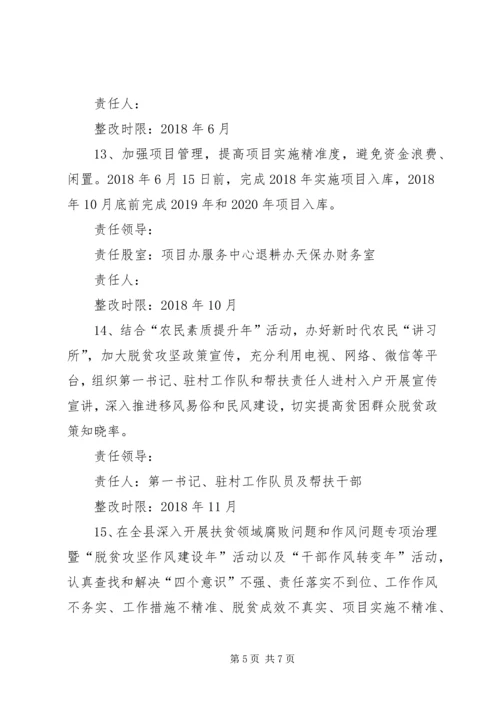 脱贫攻坚突出问题整改分工方案.docx