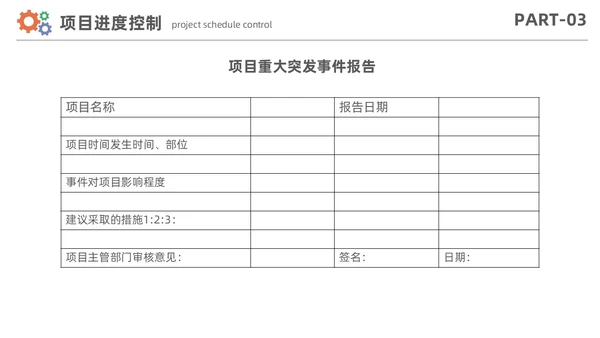 简约风项目进度管理数据分析项目计划控制报告PPT项目管理