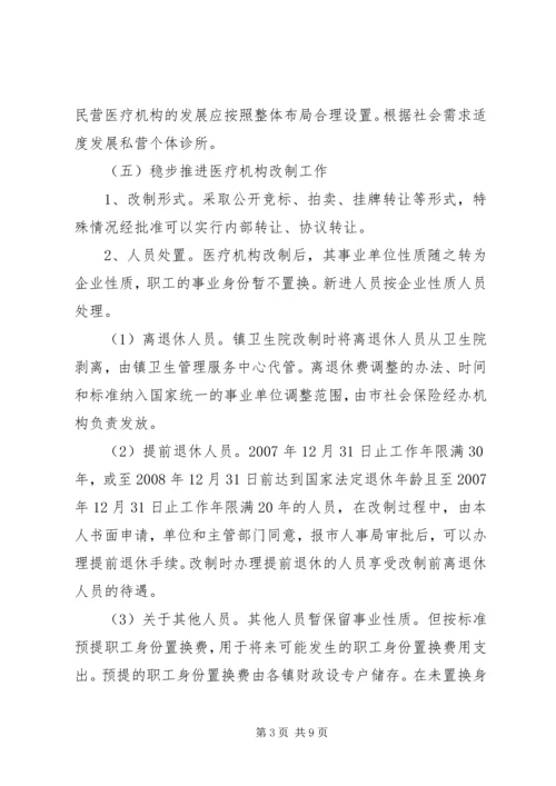 关于全市卫生体制改革的实施意见.docx