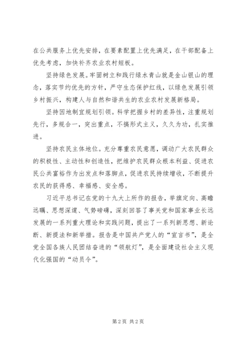 学习党的十九大报告心得体会——之乡村振兴战略 (3).docx