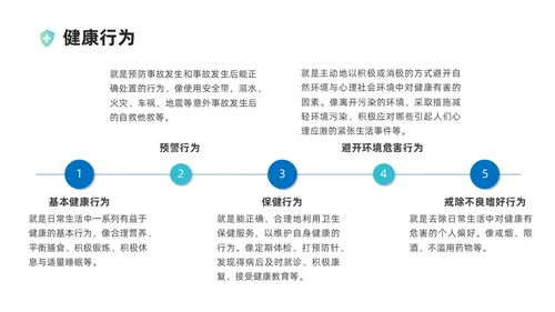 蓝绿色插画风管理好自己的健康培训课件健康管理