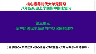 第三单元：资产阶级民主革命与中华民国的建立 核心素养时代大单元复习课件