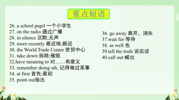 Unit 5 期末复习短语归纳课件（人教八下Unit5 What were you doing wh