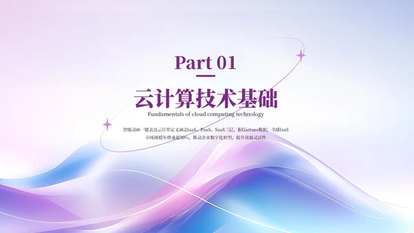 紫色简约风高级IT互联网PPT模板