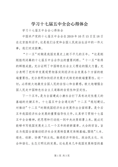 学习十七届五中全会心得体会 (11).docx