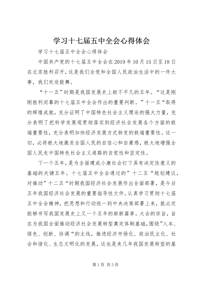 学习十七届五中全会心得体会 (11).docx