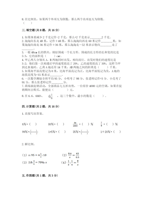 北师大版小学六年级下册数学期末检测试题精品【实用】.docx