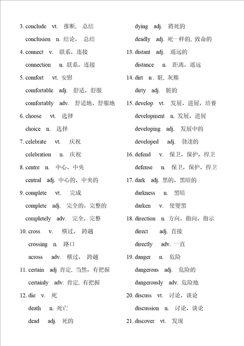 高考英语常用词汇变形根据3500整理