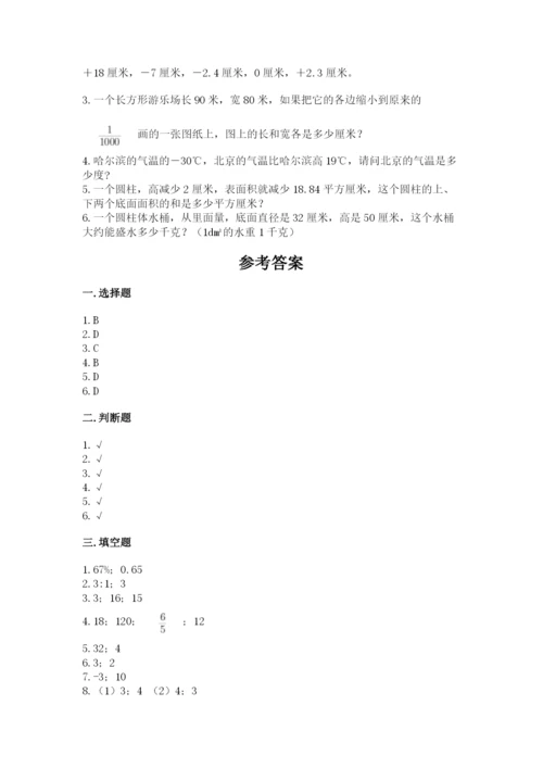 宜良县六年级下册数学期末测试卷（典优）.docx